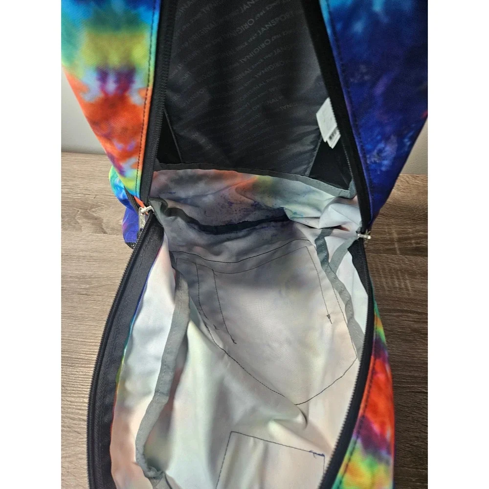 JanSport Cross Town Backpack Tie Dye Multi Color School Travel Bag JS0A47LW